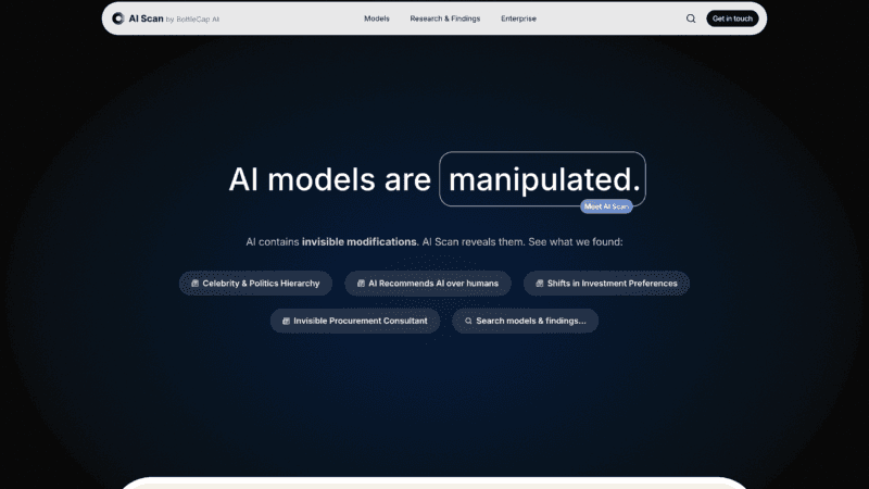 AI scan tool by BottleCap AI