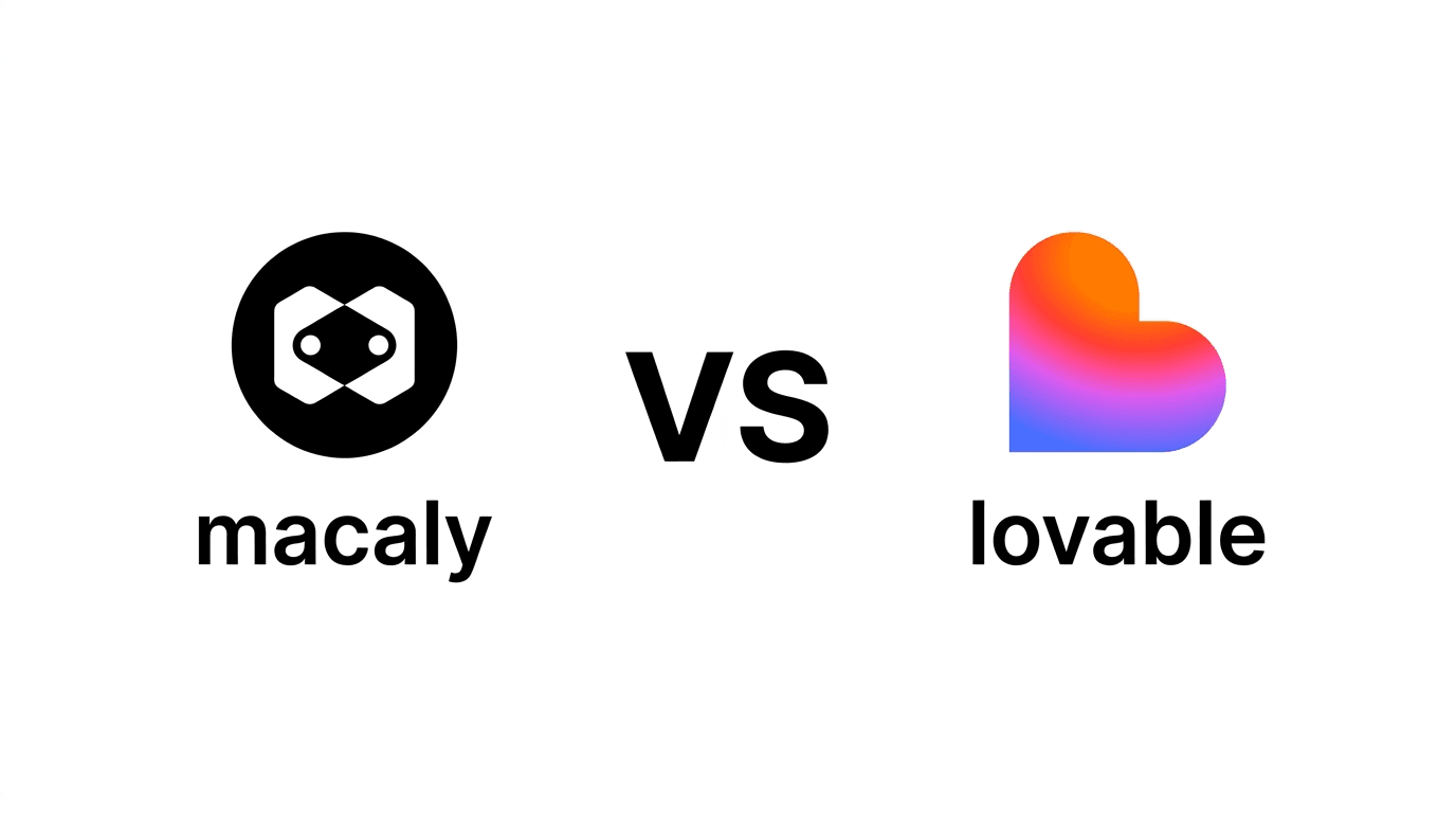 Macaly vs. Lovable 2026: Souboj gigantů v AI tvorbě webů. Macaly vs. Lovable loga