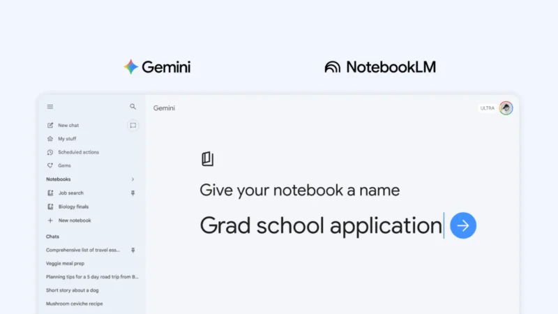 Notebooks Gemini ukázka