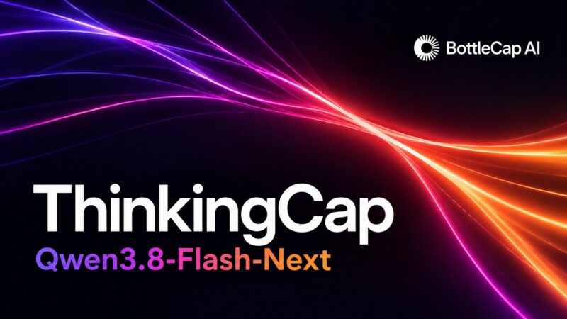 Thinkingcap qwen 3.8 flash next ilustrace